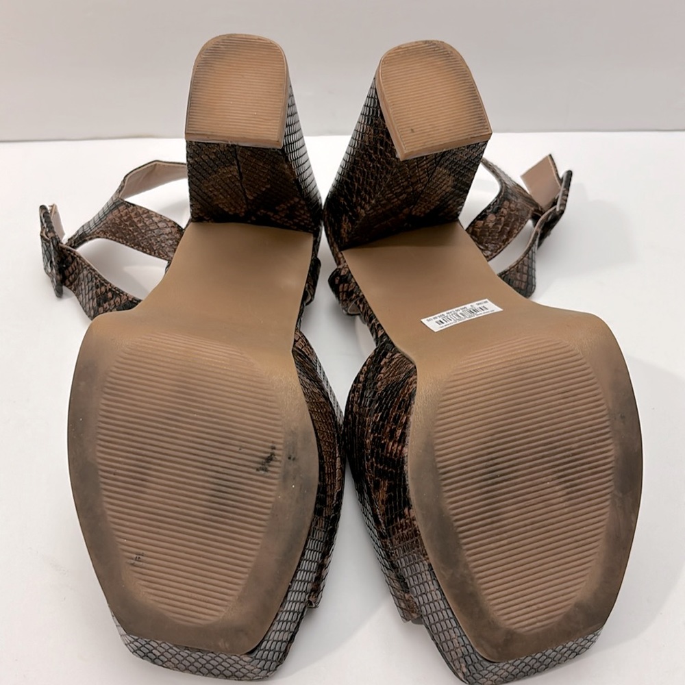 Torrid Snakeskin Print Platform Block Heel Sandal… - image 4